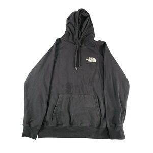The North Face Hoodie Womens Large Black Purple Never Stop Exploring Graphic on
